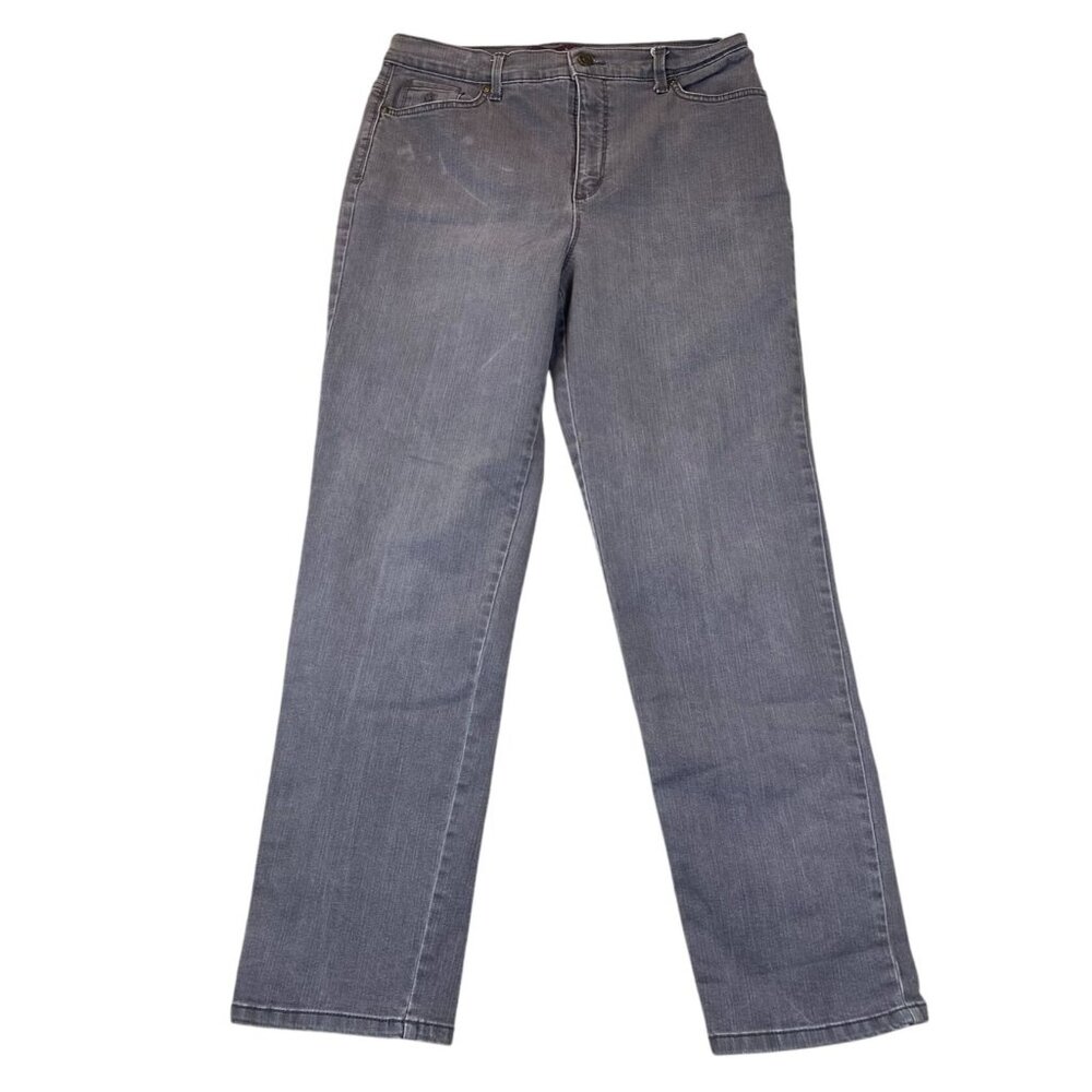 Gloria Vanderbilt Womens Jeans Size 12 Missy Amanda Classic Straight Retro Gray